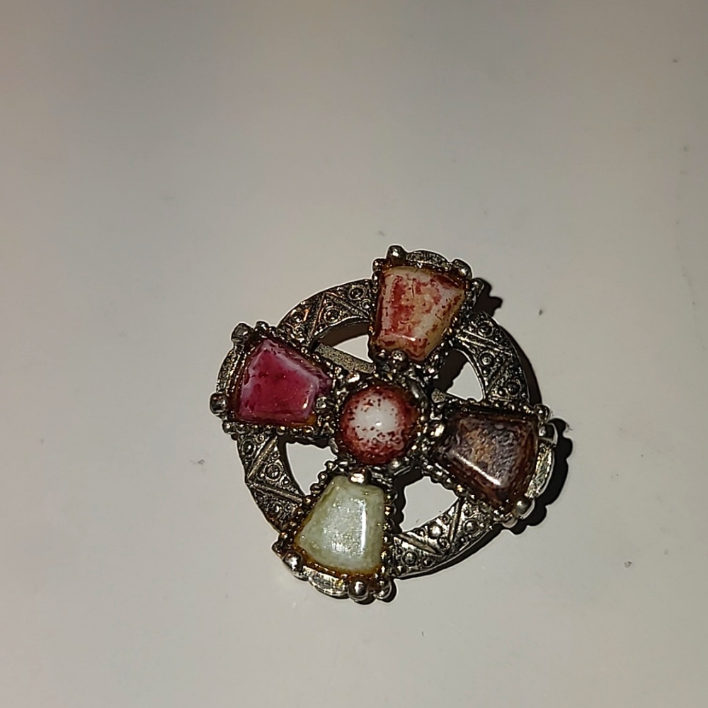 Stone and Silver Broch